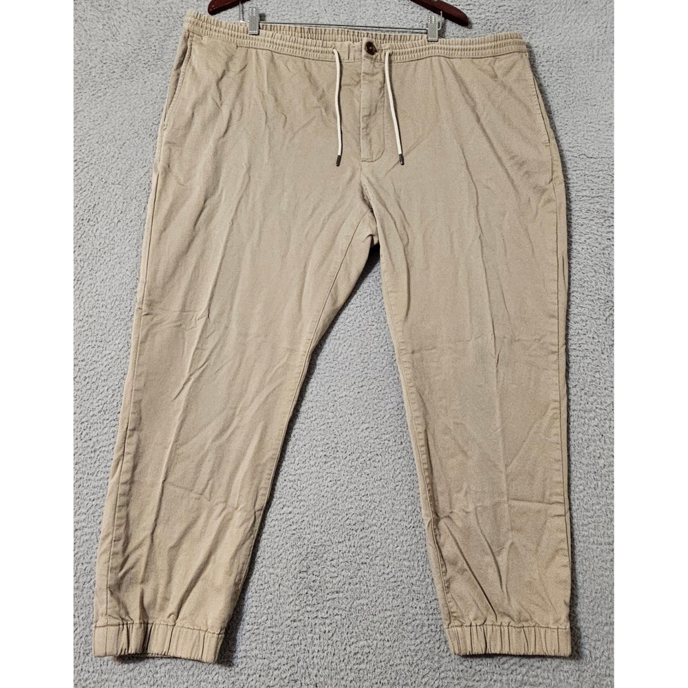 Proper Cloth Men's Jogger Pants Brown Khaki Travel Comfort Size 46 x 28‎